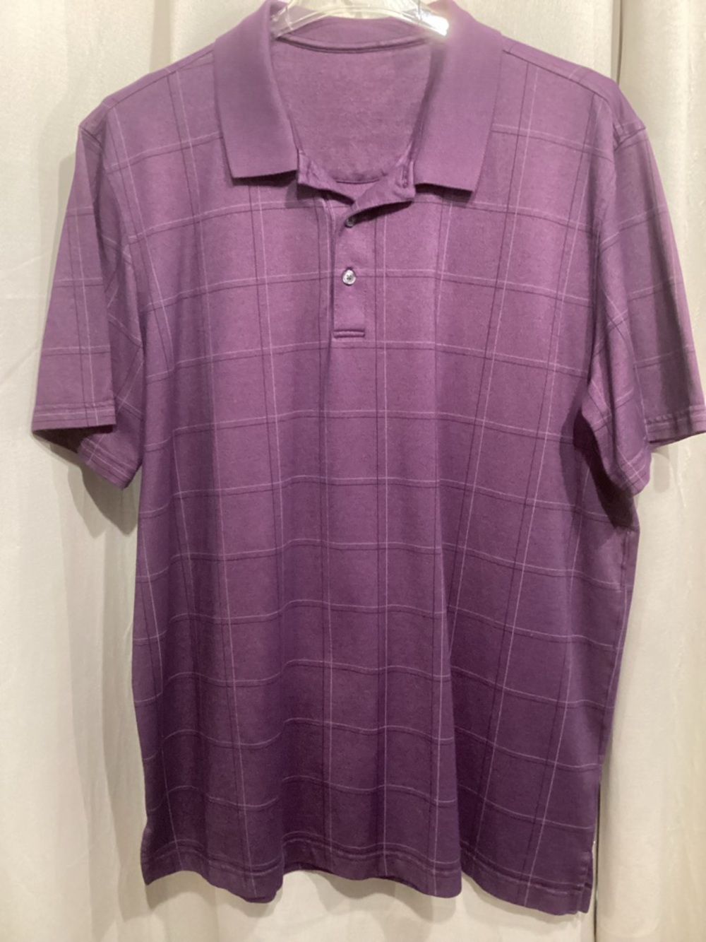 Men's Purple Short-Sleeve Polo Shirt